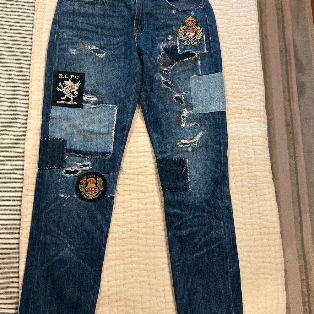 Blue Patched Ralph Lauren jeans